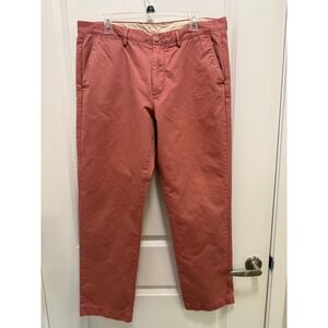 J.Crew Men Broken-In Chino Pants Salmon Pink 100% Cotton 36x32 (Measures 36x29.5